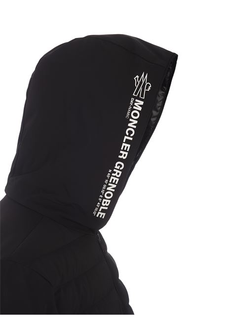 MONCLER GRENOBLE Felpa Imbottita Nera Con Zip e Stampa Logata - MONCLER GRENOBLE Offerte giornaliere