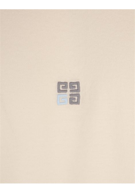GIVENCHY T-Shirt Avorio Con Logo 4G Bicolore - GIVENCHY Offerte speciali