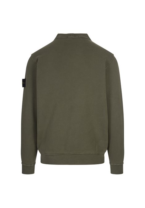 STONE ISLAND Felpa In Cotone Organico Con Struttura Diagonale ed Effetto "OLD" - STONE ISLAND Fino al 50% di sconto
