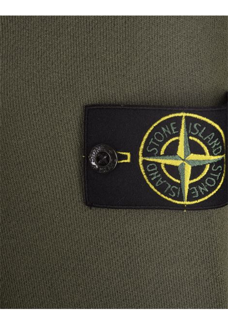 STONE ISLAND Felpa In Cotone Organico Con Struttura Diagonale ed Effetto "OLD" - STONE ISLAND Fino al 50% di sconto