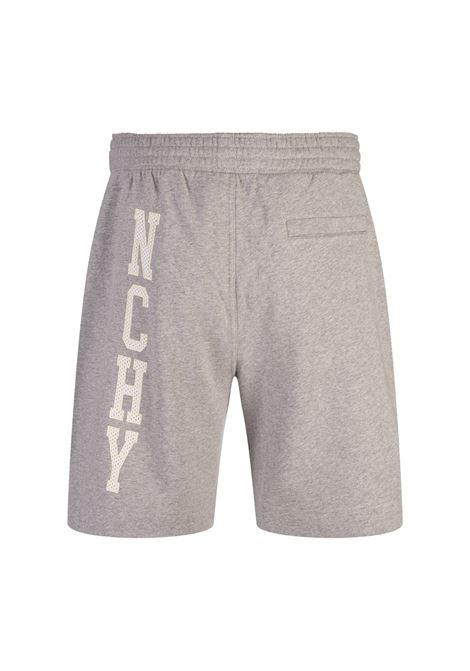 GIVENCHY Bermuda Grigio Chiaro Melange Con Patch Logo - GIVENCHY Fino al 60% di sconto