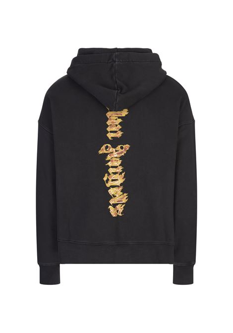 PALM ANGELS Felpa Con Cappuccio Burning Palm Grigia - PALM ANGELS Fino al 65% di sconto