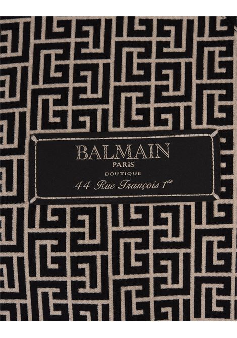 BALMAIN Bomber In Tessuto Monogram Avorio e Nero - BALMAIN Fino al 55% di sconto