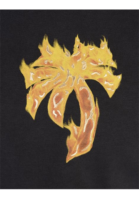 PALM ANGELS T-Shirt Burning Palm Nera - PALM ANGELS Enormi sconti