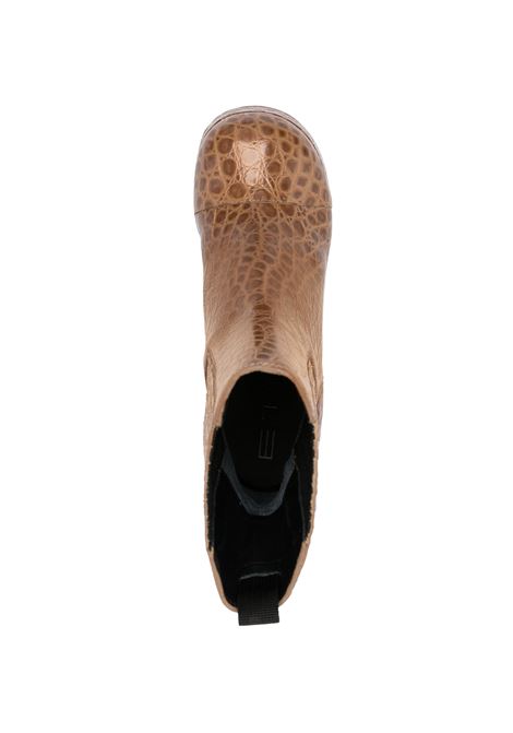 ETRO Stivaletti Platform In Pelle Stampata Marrone - ETRO Italy
