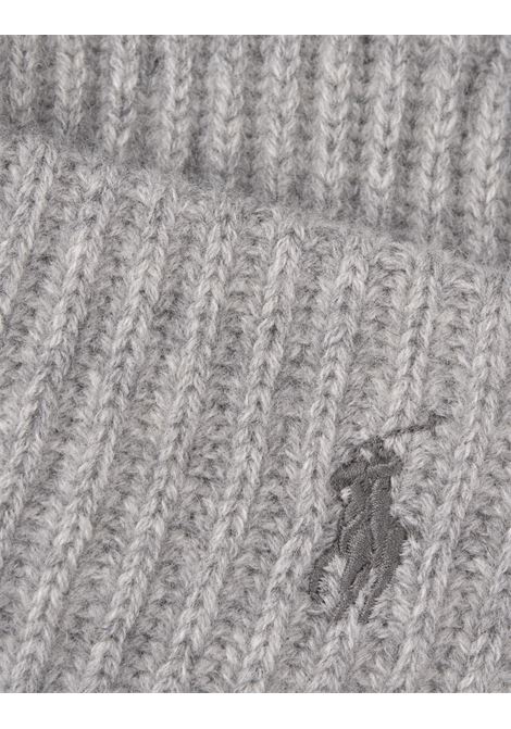 RALPH LAUREN Berretto Grigio In Lana e Cashmere Con Pony Ricamato - RALPH LAUREN Acquista Ora