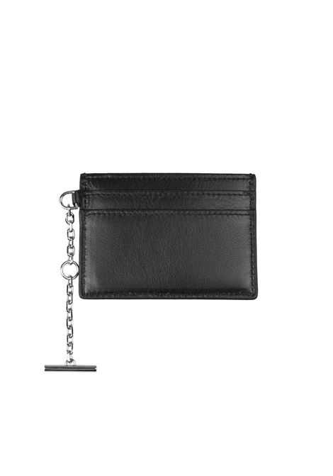 ALEXANDER MCQUEEN Portacarte Sling In Nero e Argento - ALEXANDER MCQUEEN Fino Al -60%