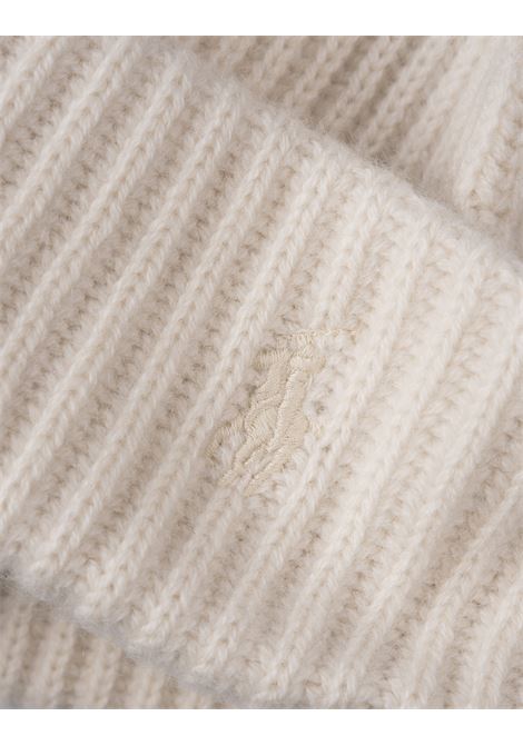 RALPH LAUREN Berretto Bianco In Lana e Cashmere Con Pony Ricamato - RALPH LAUREN Convenienza
