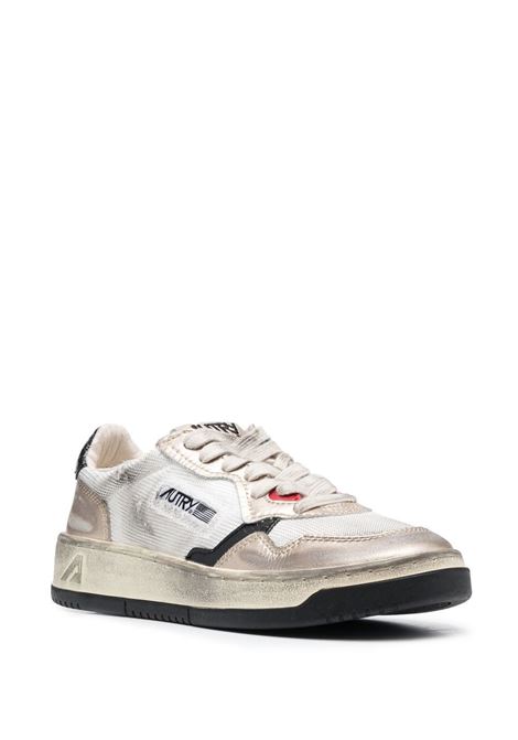 AUTRY Sneakers Medalist Low Super Vintage In Mesh e Suede Bianco e Oro - AUTRY Black Friday