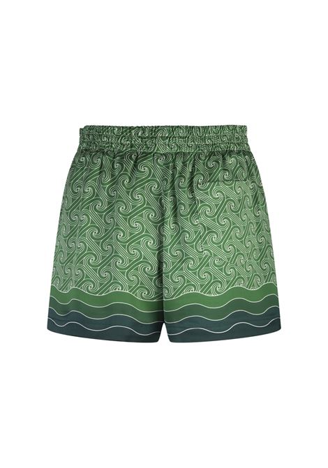 CASABLANCA Shorts In Seta Column Monogram - CASABLANCA Vendita calda