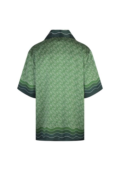 CASABLANCA Camicia In Seta Column Monogram - CASABLANCA Bestseller