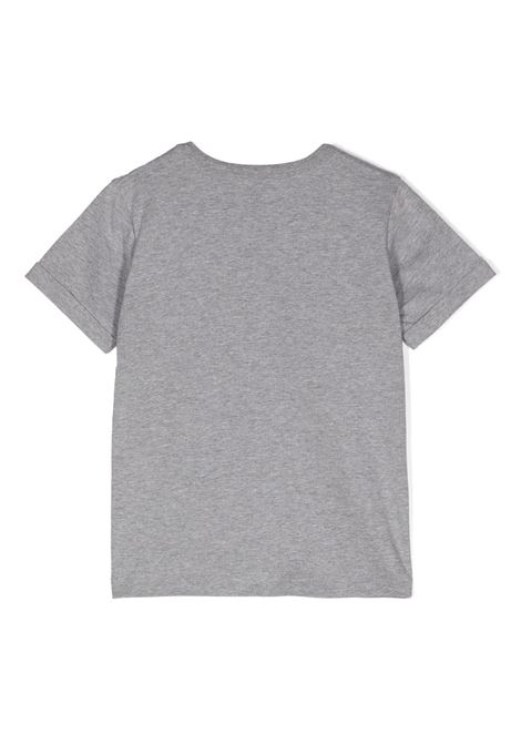 STELLA MCCARTNEY KIDS T-Shirt Grigia con Frange e Grafica Stella - STELLA MCCARTNEY KIDS Super Saving Price