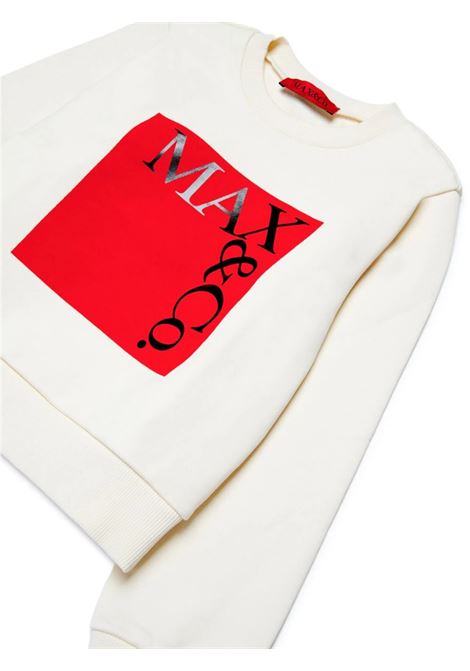 MAX&CO. KIDS Felpa Icona Con Logo In Bianco e Rossa - MAX&CO. KIDS Spedizione Gratuita