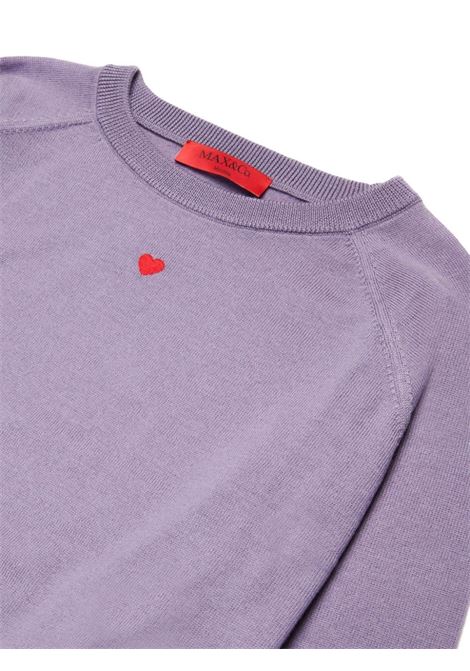 MAX&CO. KIDS Pullover In Lana Lilla Con Cuore - MAX&CO. KIDS Negozi Online