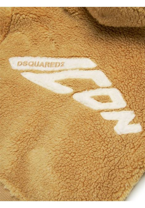 DSQUARED2 KIDS Giacca Con Cappuccio Icon In Teddy Beige - DSQUARED2 KIDS Fino Al -60%