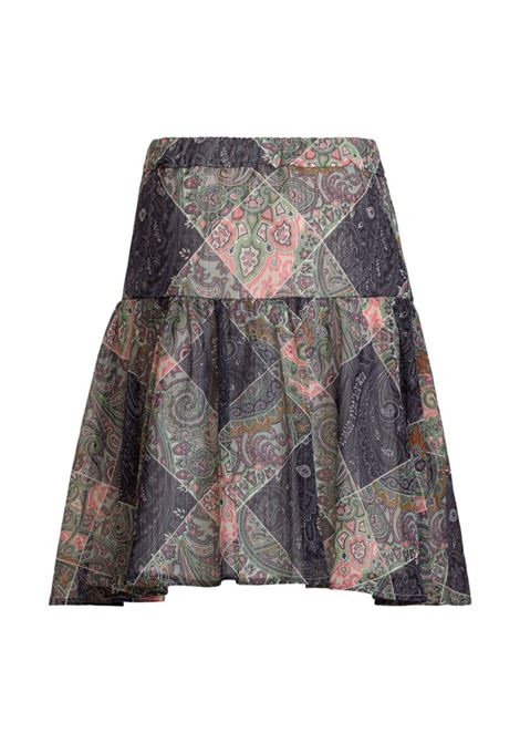 ETRO KIDS Gonna In Crepon Paisley Blu Navy - ETRO KIDS Saldi