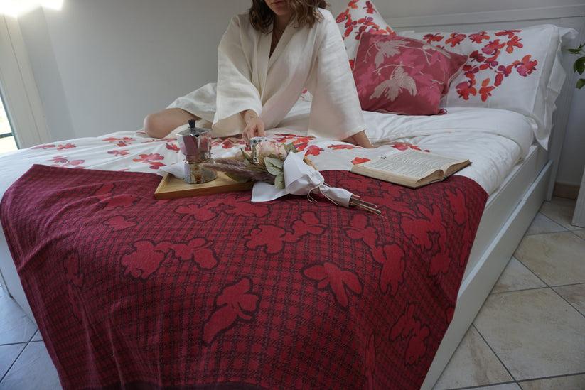 Sans Tabù Blanket Jacquard con Farfalle Pezzi Unici