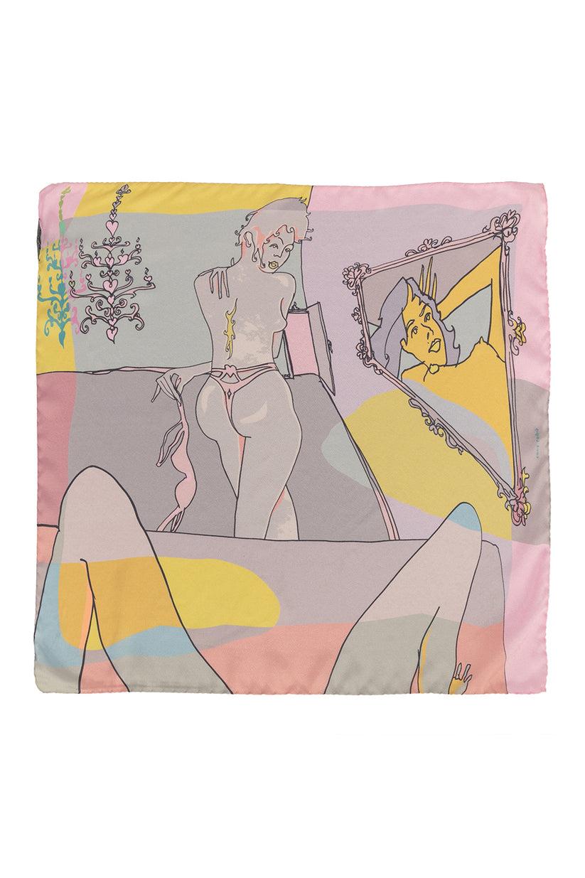 Sans Tabù Foulard pura seta “Specchio Delle Mie Brame” - Rose 2025