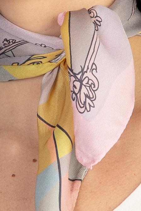 Sans Tabù Foulard pura seta “Specchio Delle Mie Brame” - Rose 2025