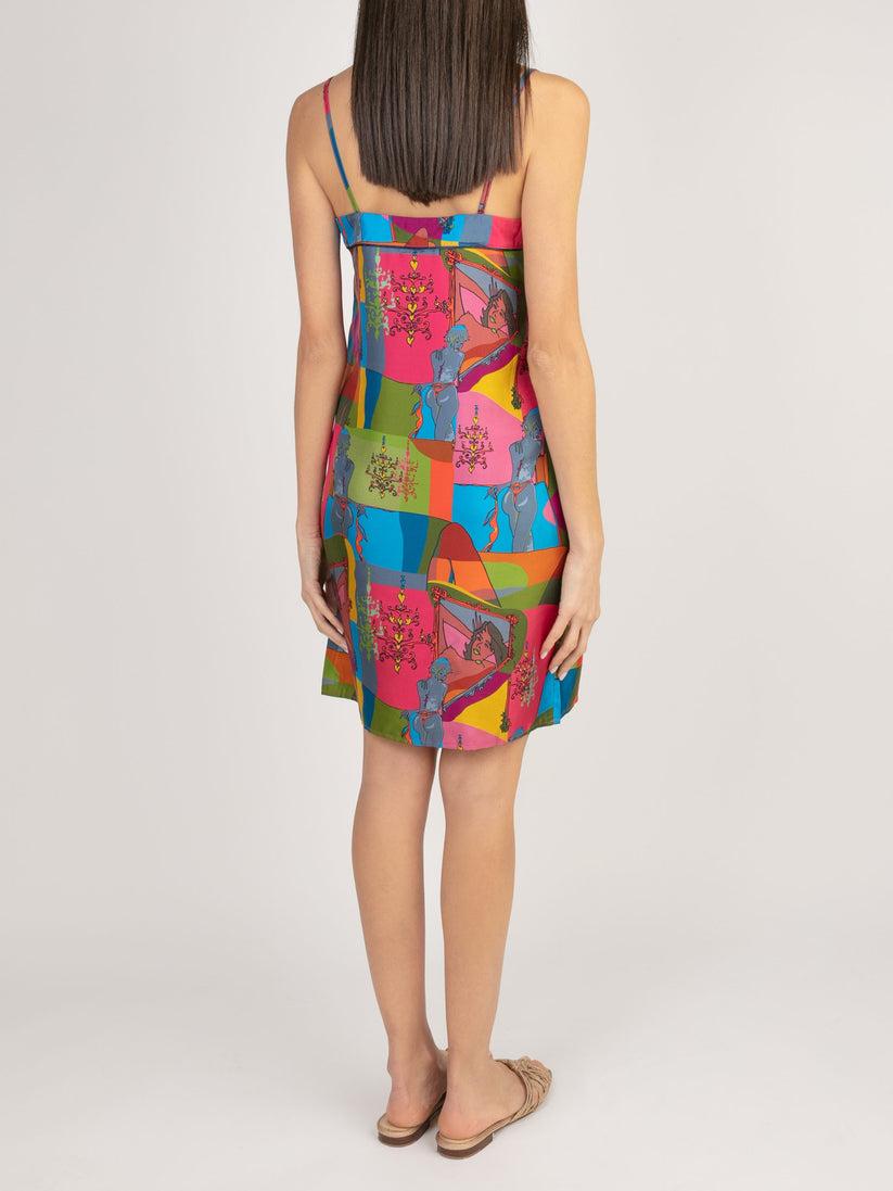 Sans Tabù Slipdress pura seta “Specchio delle mie brame" - Dark Rose Acquista Ora
