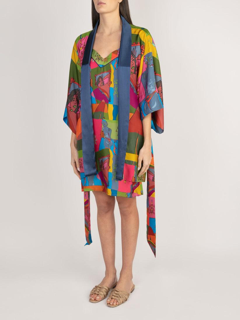 Sans Tabù Slipdress pura seta “Specchio delle mie brame" - Dark Rose Acquista Ora