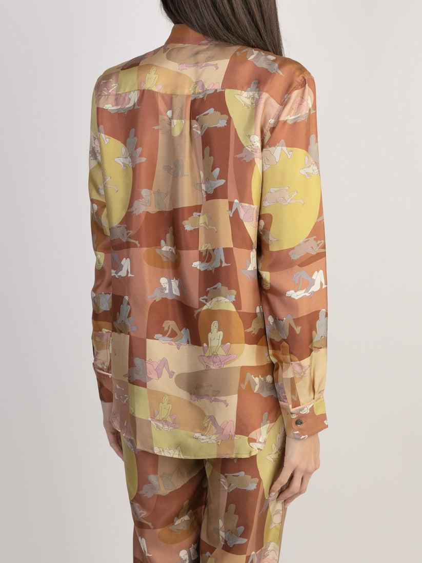 Sans Tabù Camicia in pura seta a maniche lunghe “L’amore” - Twilight Pezzi Unici
