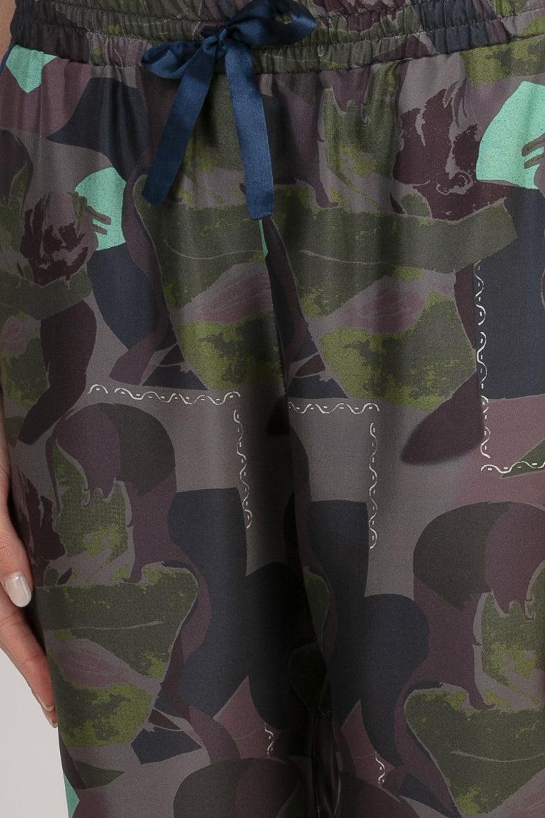 Sans Tabù Pantaloni lunghi in pura seta “Pillow Talk” – Dusk Qualità Garantita