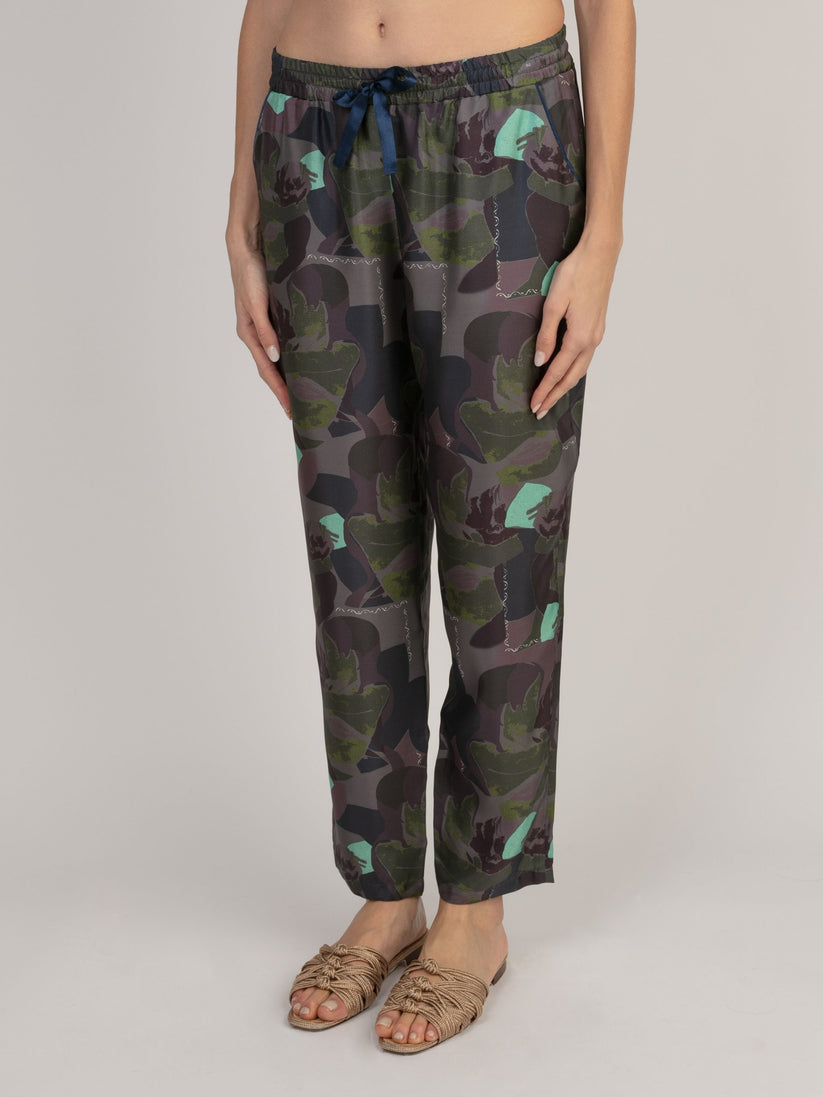 Sans Tabù Pantaloni lunghi in pura seta “Pillow Talk” – Dusk Qualità Garantita