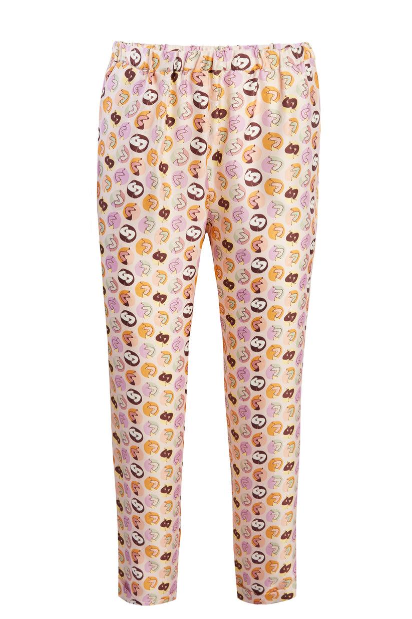 Sans Tabù Pantaloni lunghi in pura seta “Il Bacio Piccolo” - Nude Shopping Online