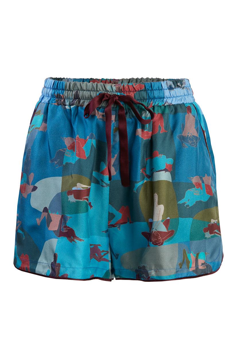 Sans Tabù Pantaloncini corti pura seta “L’amore” - Midnight Online