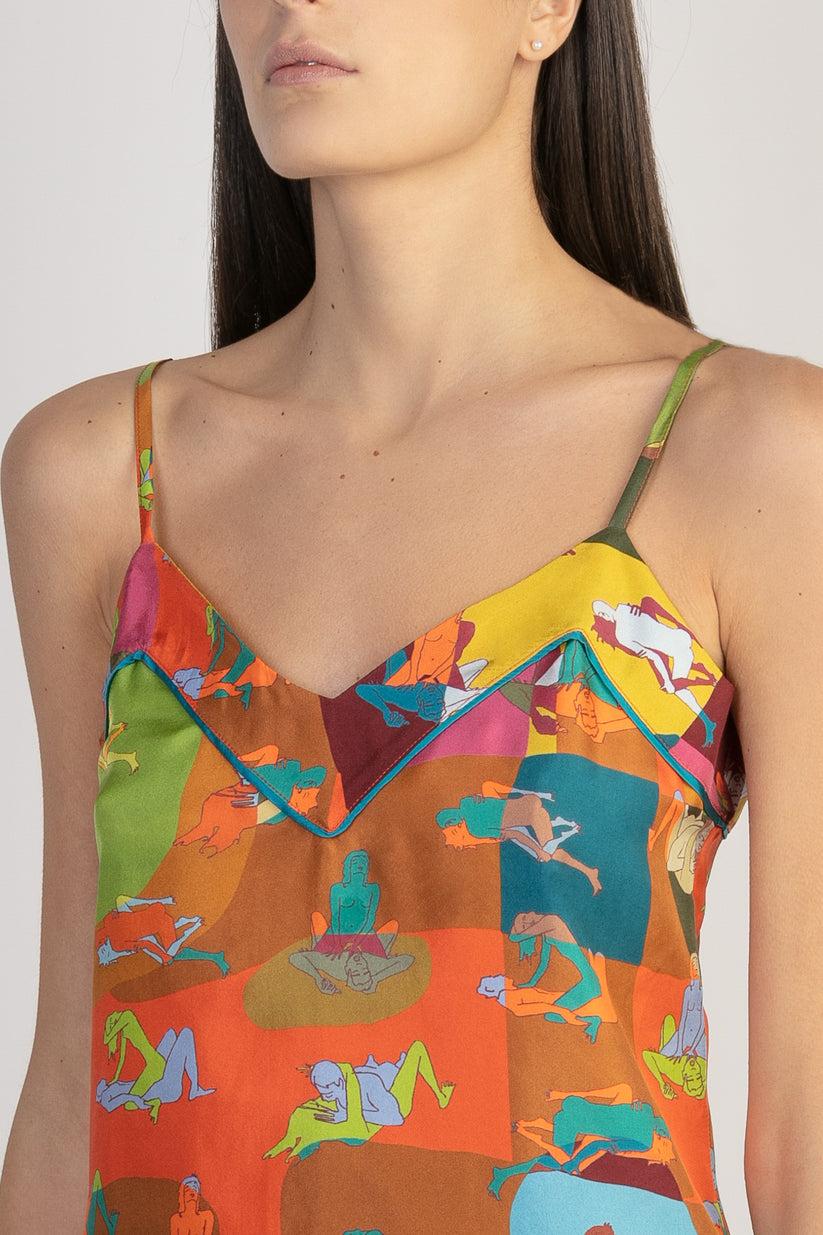 Sans Tabù Top spallino sottile pura seta “L'amore” - Sunlight Offerte