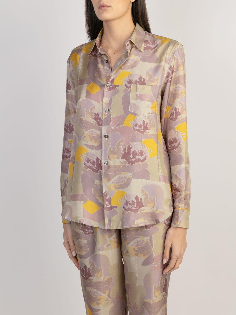 Sans Tabù Camicia in pura seta a maniche lunghe “Pillow Talk” - Dawn 2025