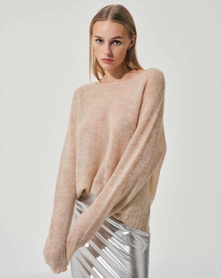 Scaglione BOAT NECK BOXY RAGLAN SEAMLESS SAND Acquista Ora