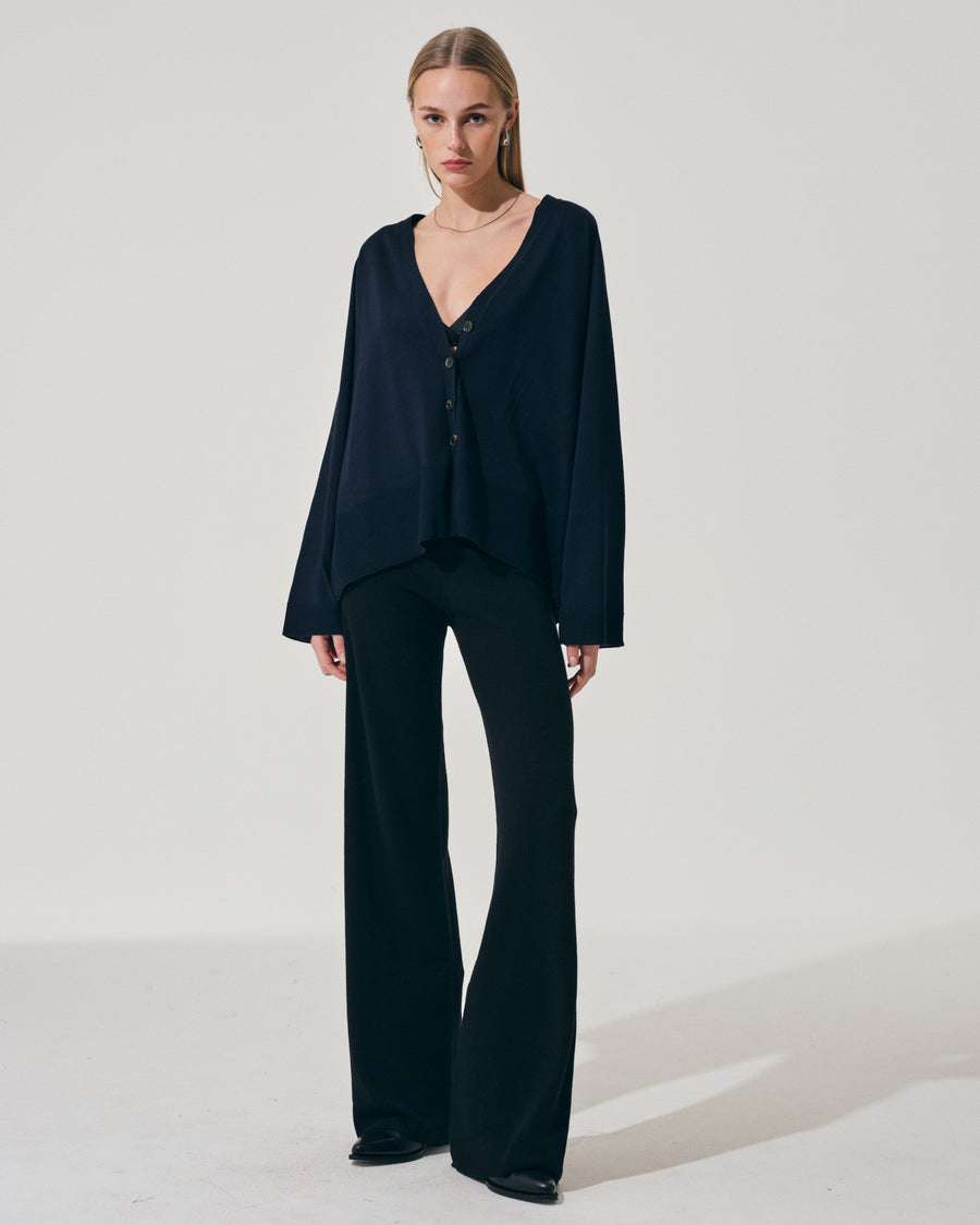 Scaglione CARDIGAN MERINO LUX NAVY Convenienza