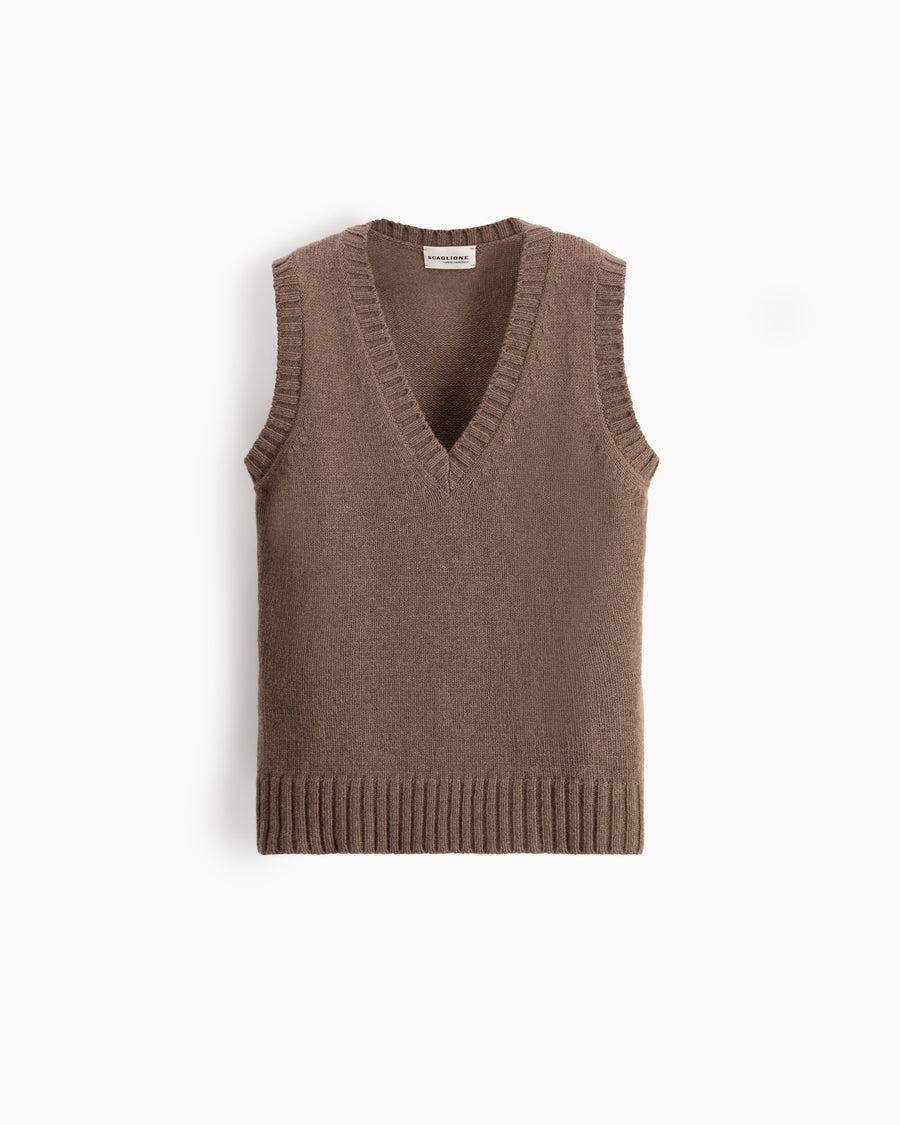 Scaglione GILET SOFT HYBRID CASHMERE TAUPE Online