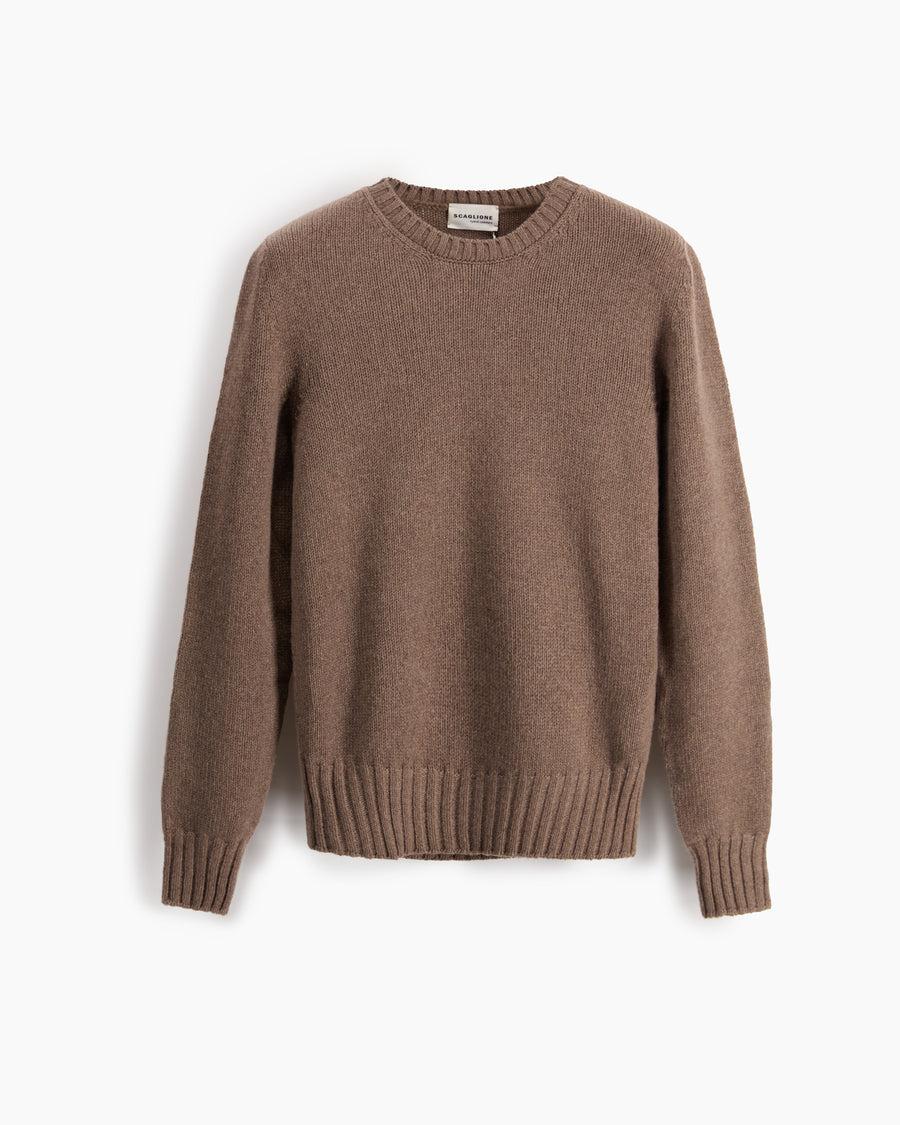 Scaglione ROUND NECK SOFT HYBRID CASHMERE TAUPE Outlet