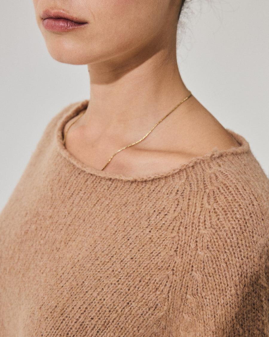 Scaglione BOAT SEAMLESS PUFFED CASHMERE CAMEL Saldi