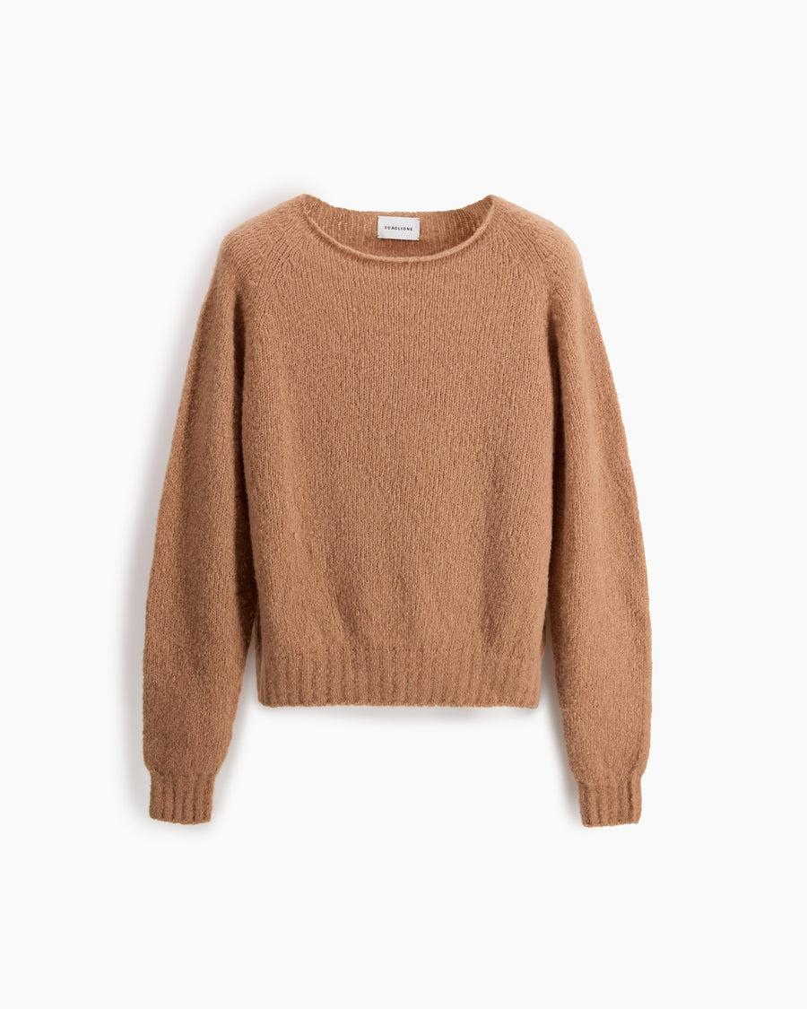 Scaglione BOAT SEAMLESS PUFFED CASHMERE CAMEL Saldi