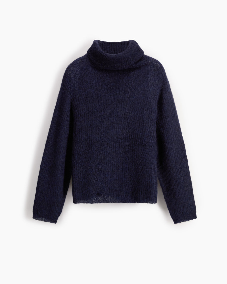 Scaglione TURTLE NECK RAGLAN FISHERMAN NAVY Hotsell