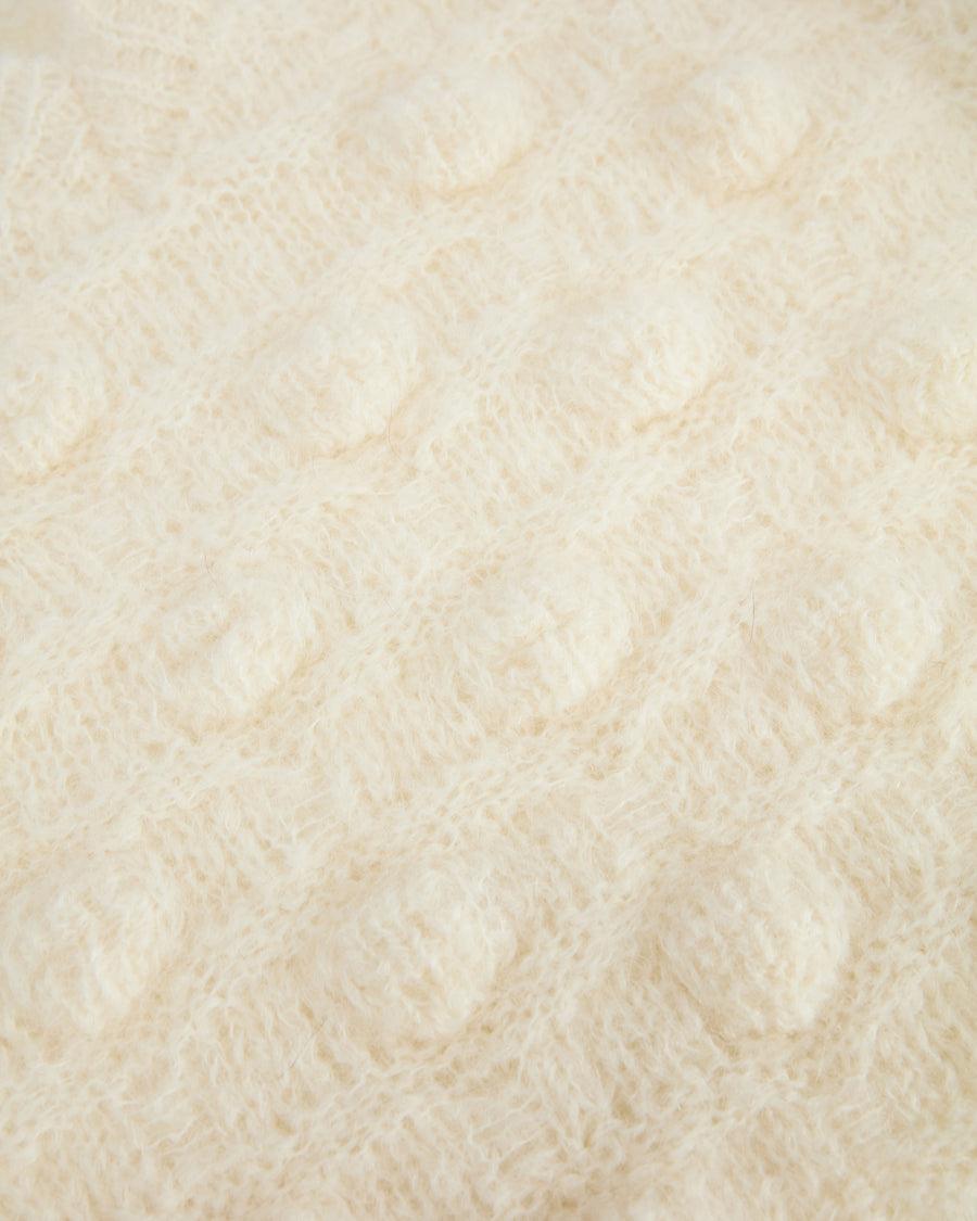 Scaglione V NECK OVER HAZELNUT STITCH MILK Vendite Flash