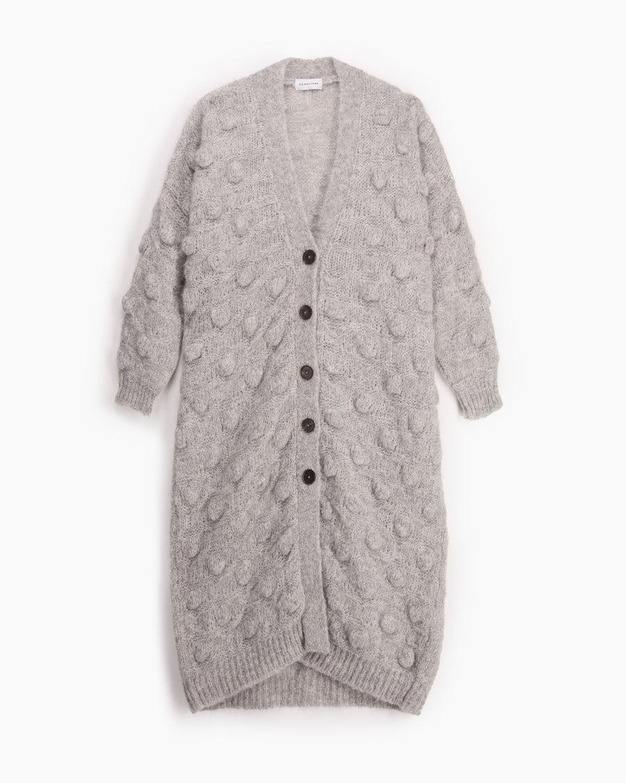 Scaglione COAT MAXY CARDIGAN OVER HAZELNUT STITCH GREY Negozio