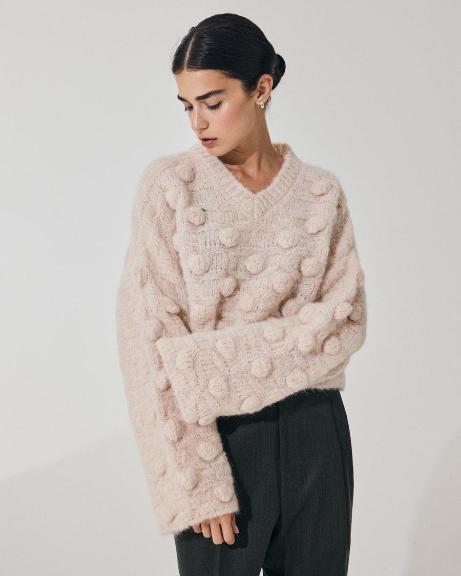 Scaglione V NECK OVER HAZELNUT STITCH SAND Nuova