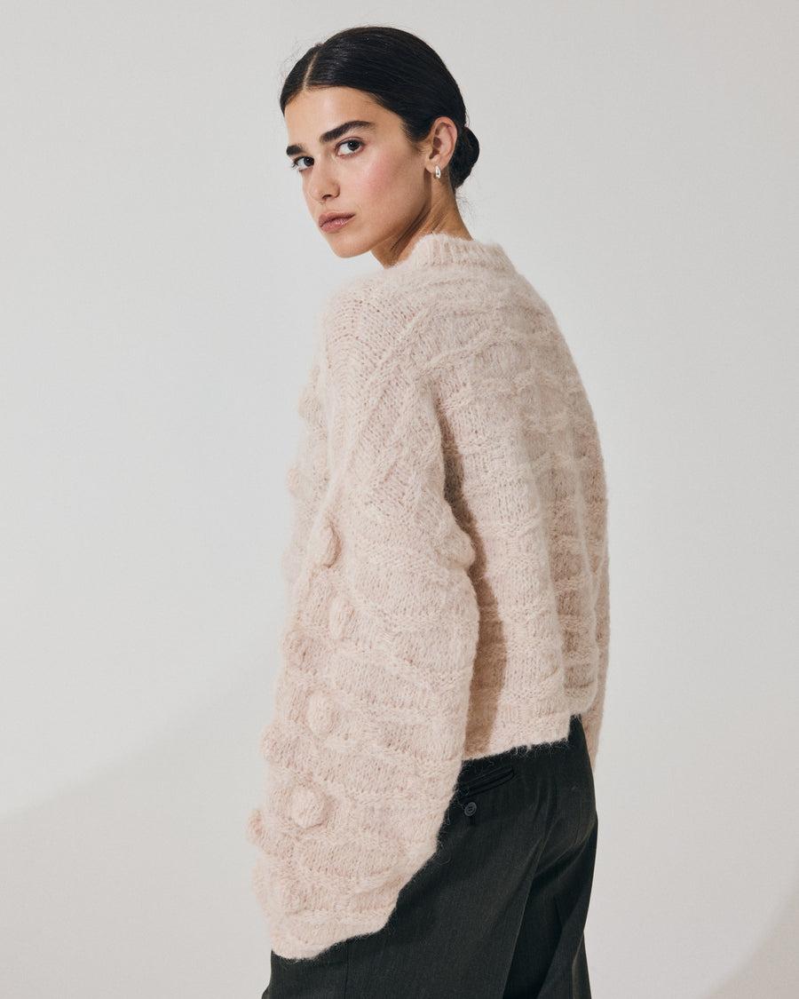Scaglione V NECK OVER HAZELNUT STITCH SAND Nuova