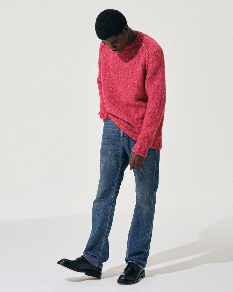Scaglione ROUND NECK RAGLAN SOFT ALPACA DAHLIA Promozione