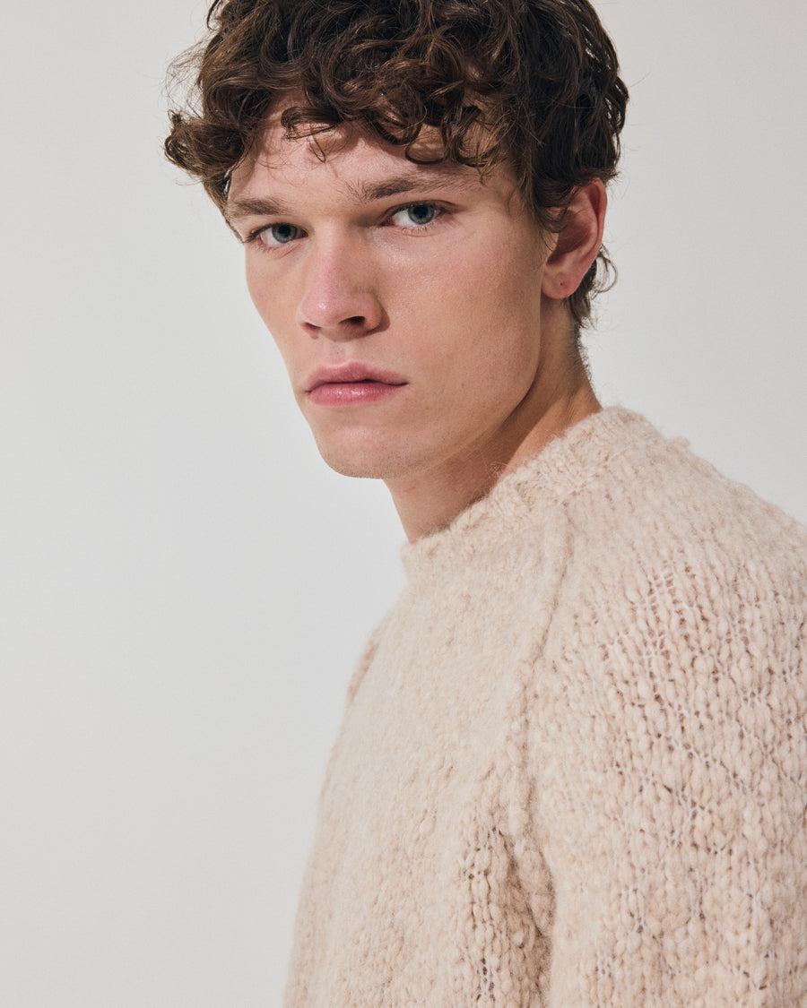 Scaglione ROUND NECK RAGLAN SOFT ALPACA SAND Promozione Limitata
