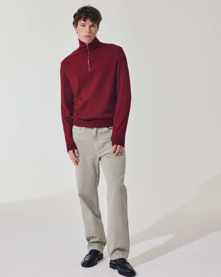 Scaglione ARMY ZIP COMPACT MERINO MERLOT Fino Al -60%