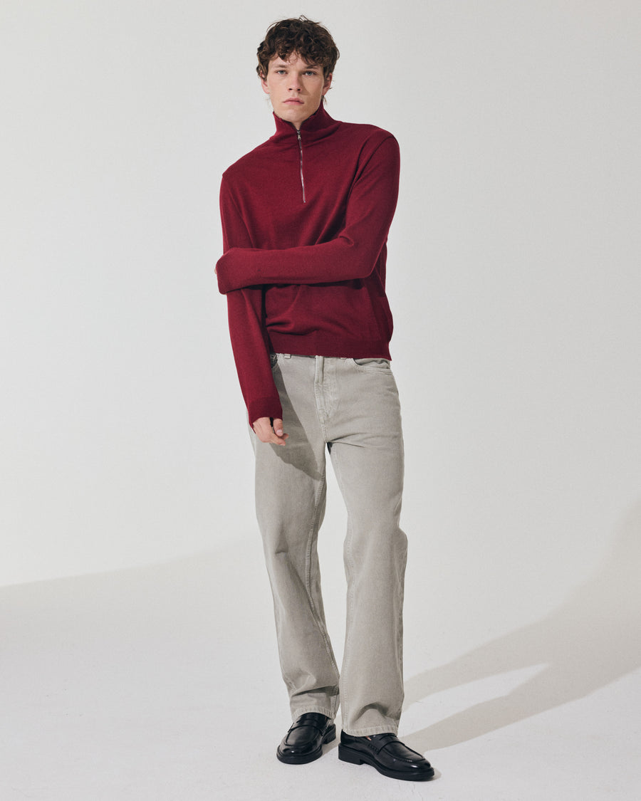 Scaglione ARMY ZIP COMPACT MERINO MERLOT Fino Al -60%