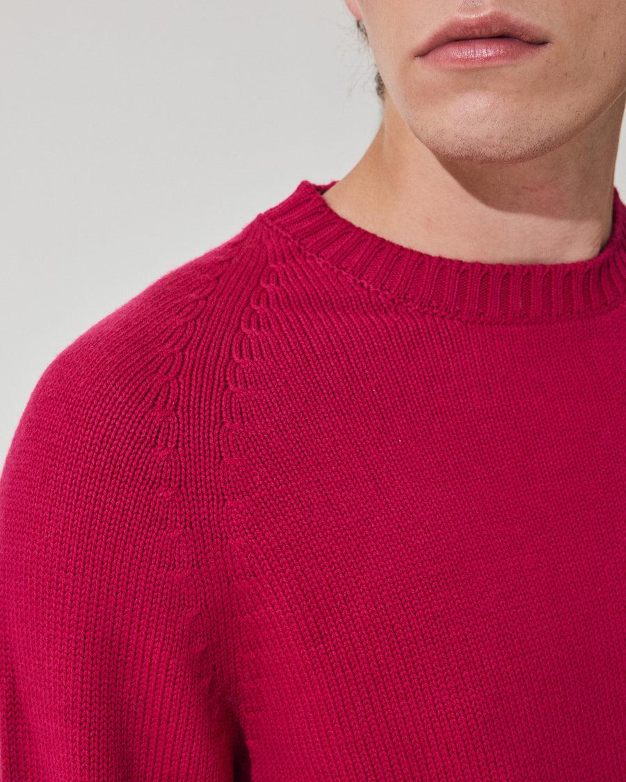 Scaglione ROUND NECK RAGLAN SOFT MERINO MAGENTA Affare Del Giorno