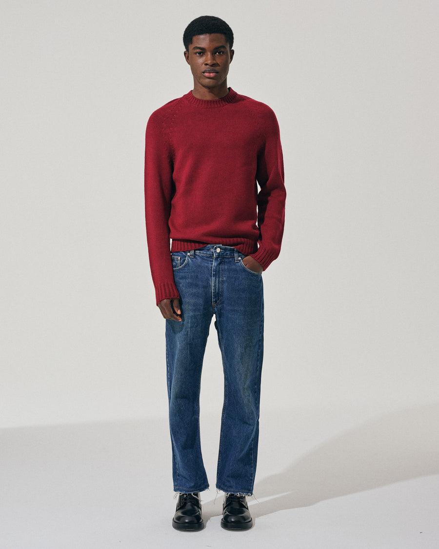 Scaglione ROUND NECK RAGLAN SOFT MERINO MERLOT Prezzo Ridotto