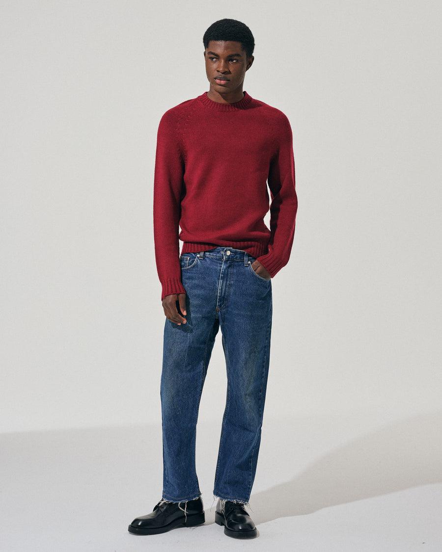 Scaglione ROUND NECK RAGLAN SOFT MERINO MERLOT Prezzo Ridotto